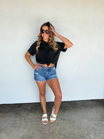 Blakeley Black Boyfriend Short Sleeve Tee