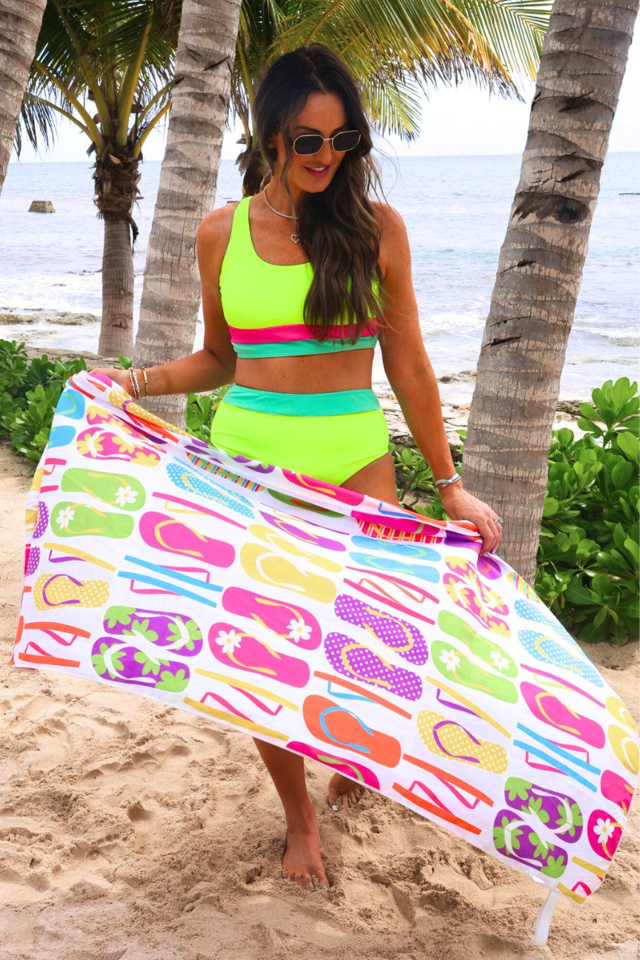Jess Lea Flip Flop Fun Beach Towel