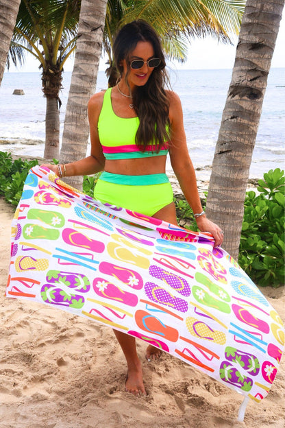 Jess Lea Flip Flop Fun Beach Towel