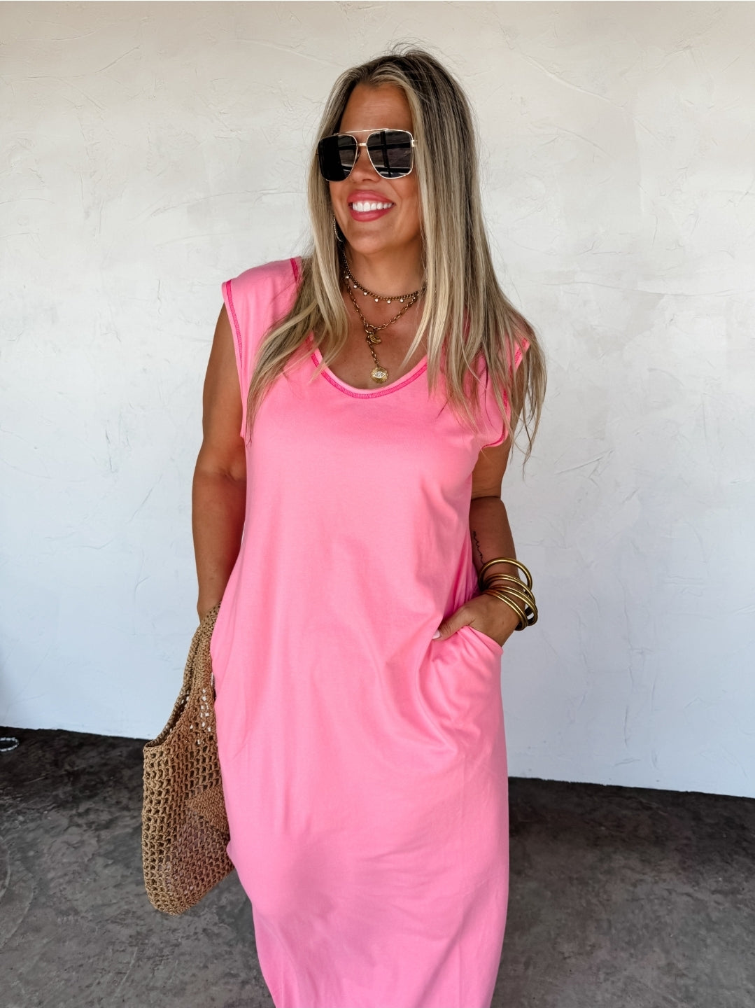 Blakeley Pink Sleeveless Dress