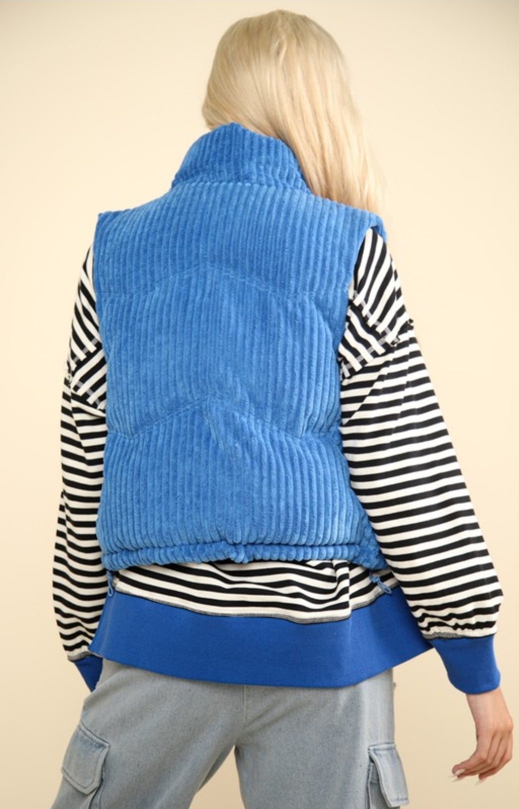 Very J Blue Puffer Vest