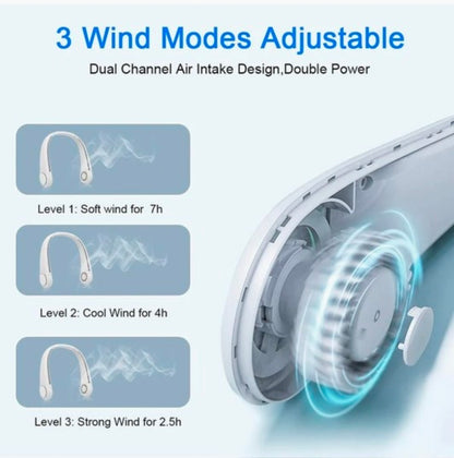 Rechargeable Portable Bladeless Neck Fan