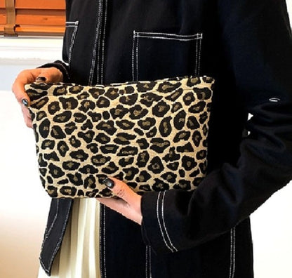 Leopard Print Cosmetic Bag Make Up Pouch